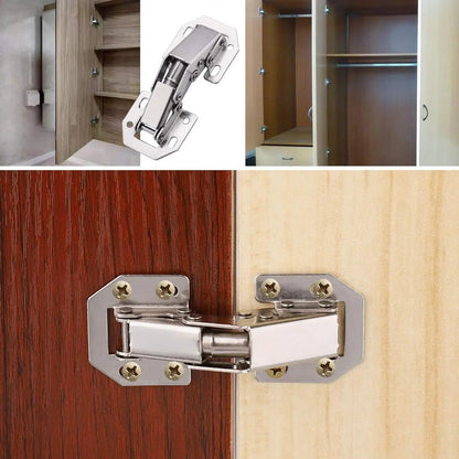 Quiet Glide Cabinet Hinges with Soft Close Mechanism, 10-Pack