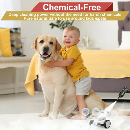 Portable Steam Cleaning Device with 6 Speed Options and 5 Brush Attachments