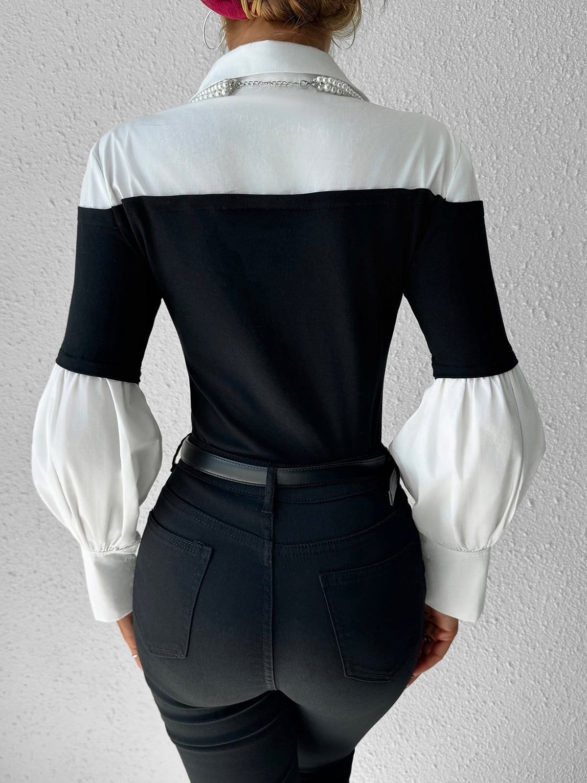 Classic Long Sleeve Polo with Stylish Edge Details