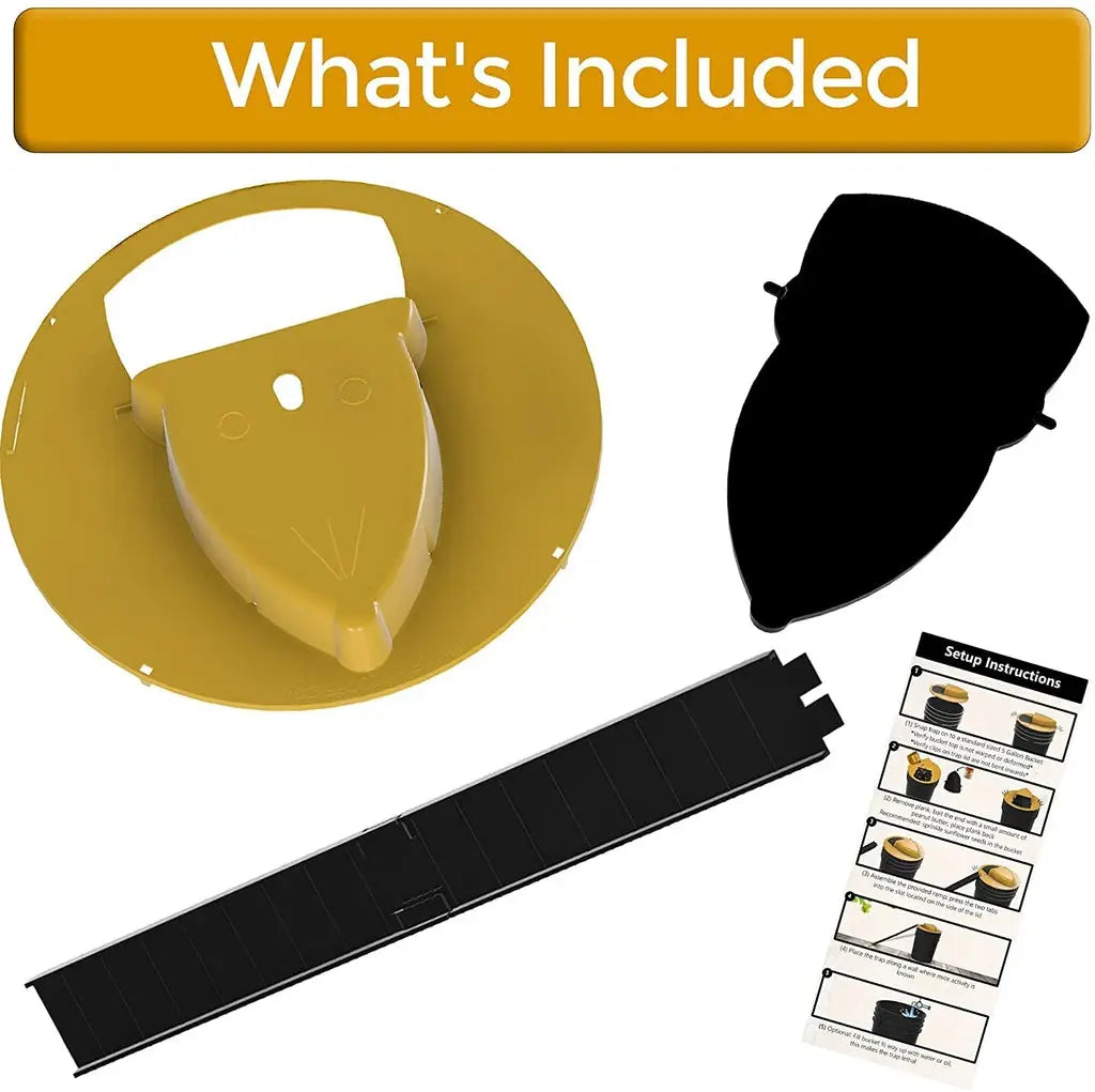 Innovative Bucket Rodent Trap with Smart Ramp System