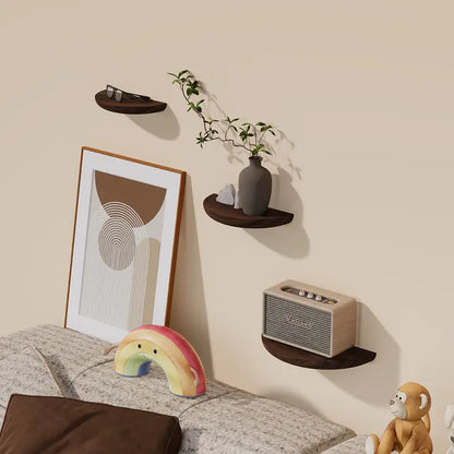 Sleek Half-Moon Wall Shelf for Stylish Home Organization