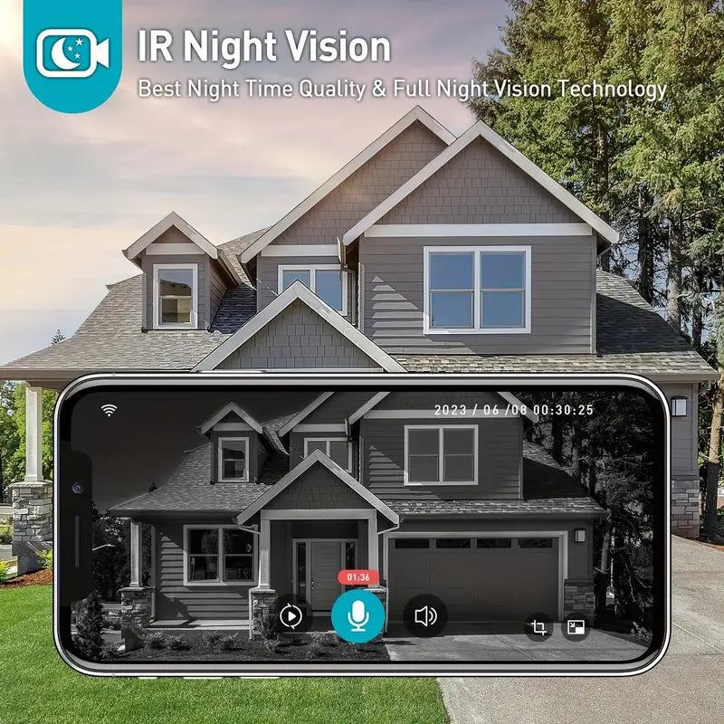 1080p HD Wireless Video Doorbell Camera with 166° Lens, Two-Way Audio