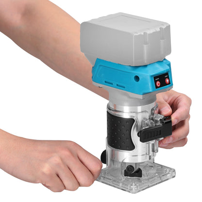 Cordless Trim Router 600W - 6 Speed Settings, 18000 RPM, LED Light