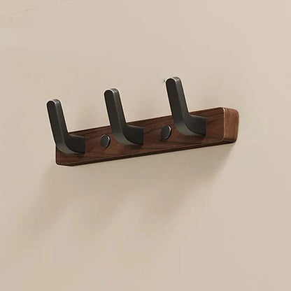 Sleek Wall-Mounted Coat Rack in Wood and Steel