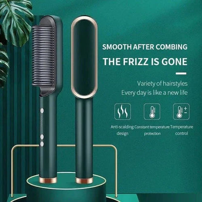 Quick Style Heated Comb with Ionic Frizz Control & Travel Case