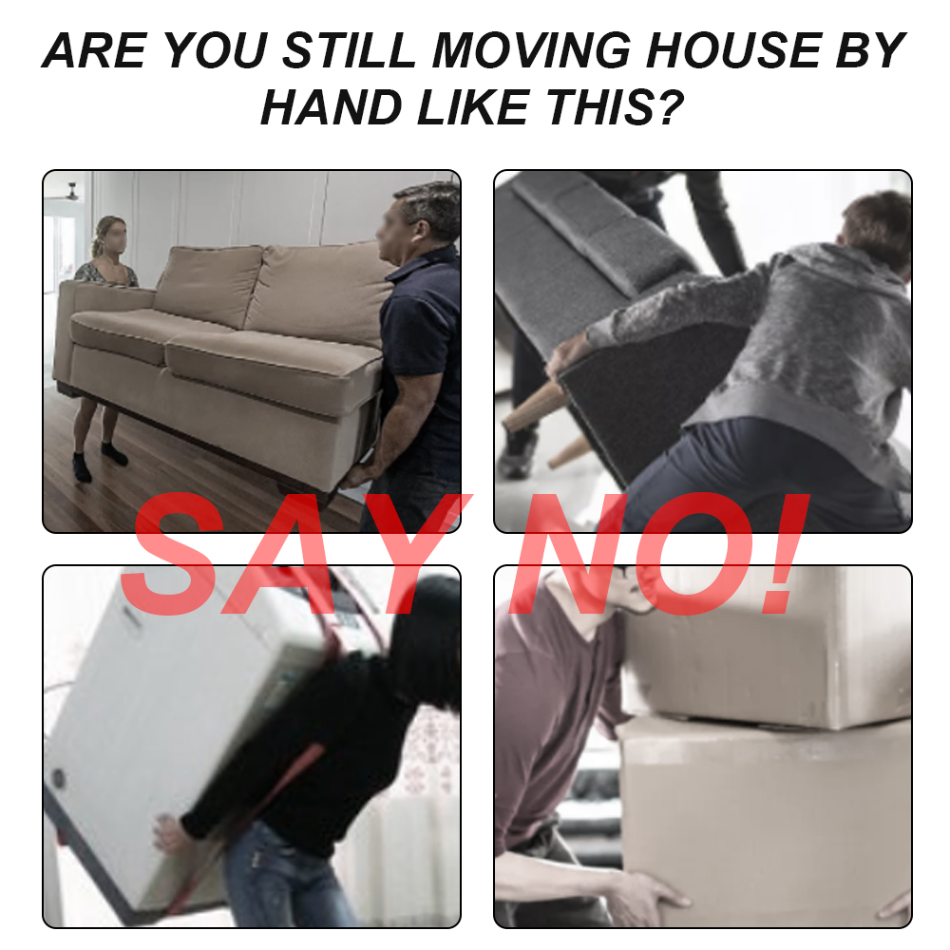 Effortless Furniture Mover Set with Lifting Tool and 360-Degree Wheels