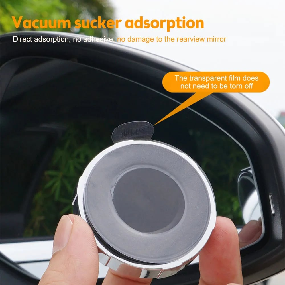 Enhanced Blind Spot Mirror with Secure Suction Mount & 360° Rotation for Vehicles