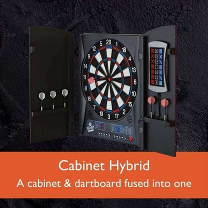 Compact Smart Dartboard with Built-in Storage and 28 Games