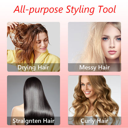 Versatile Hot Air Styler with Dual Brush Heads and Adjustable Heat