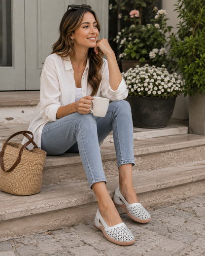 Bunion-Friendly Ballerina Flats for Women, Soft PU Leather, Non-Slip Sole, Sizes 4.5-11