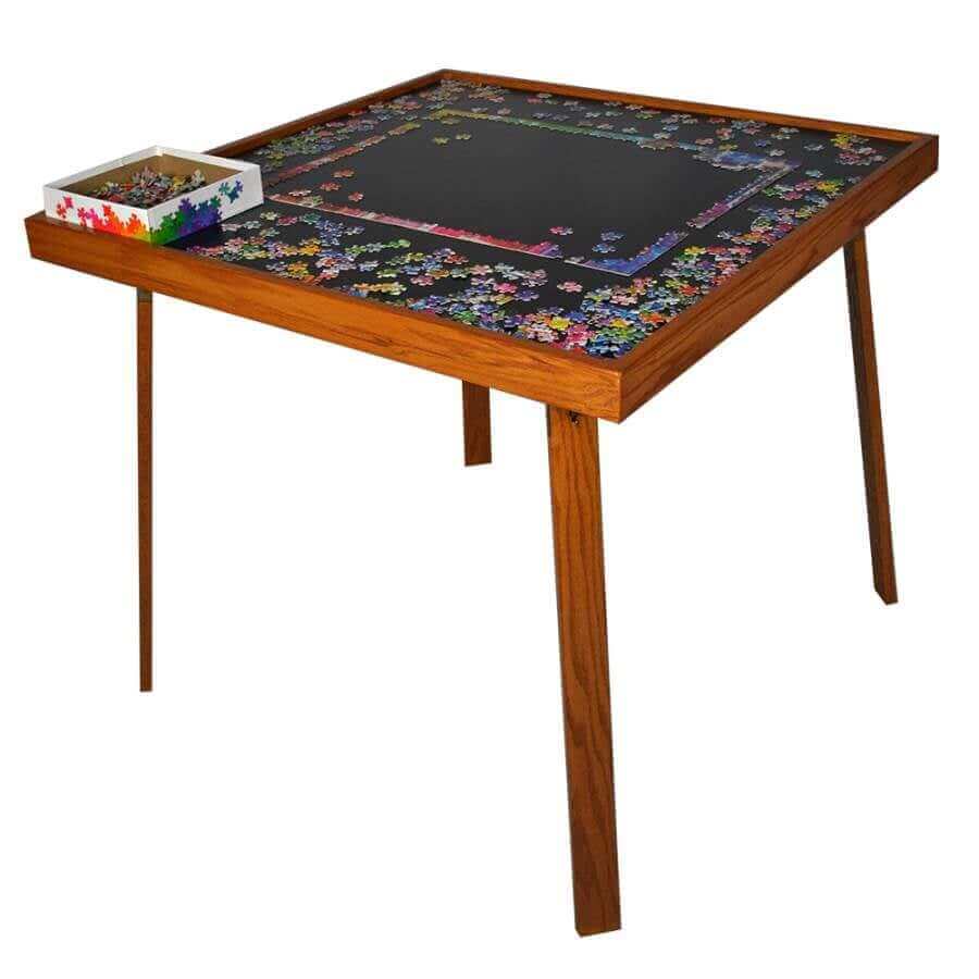 Versatile Folding Game Table for Dominoes and Puzzles
