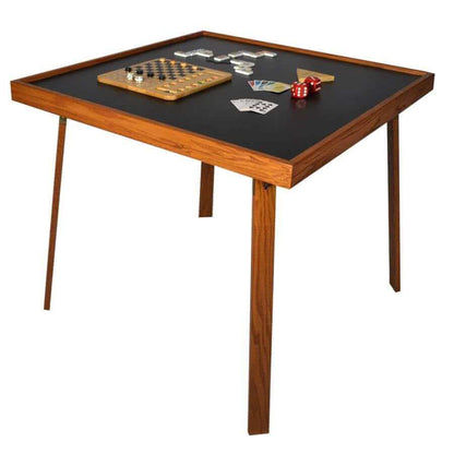 Versatile Folding Game Table for Dominoes and Puzzles