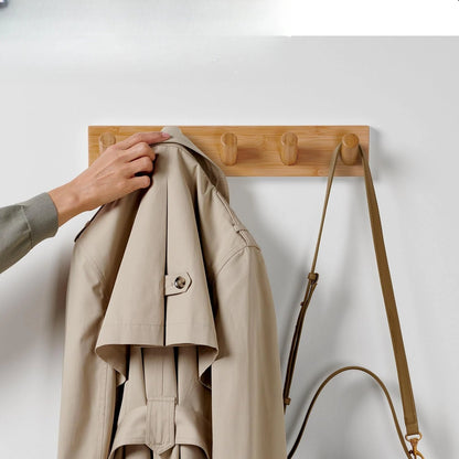 Entryway and Mudroom Hook Rail with 5 Large 1-Inch Hooks, 40 lb Capacity