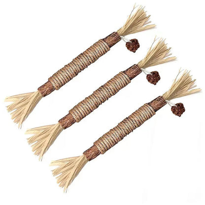 Natural Cat Chew Sticks for Dental Health & Fresh Breath - Set of 3