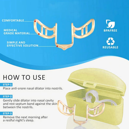 BreatheEasy Nasal Opener with Flexible Fit and Travel Case