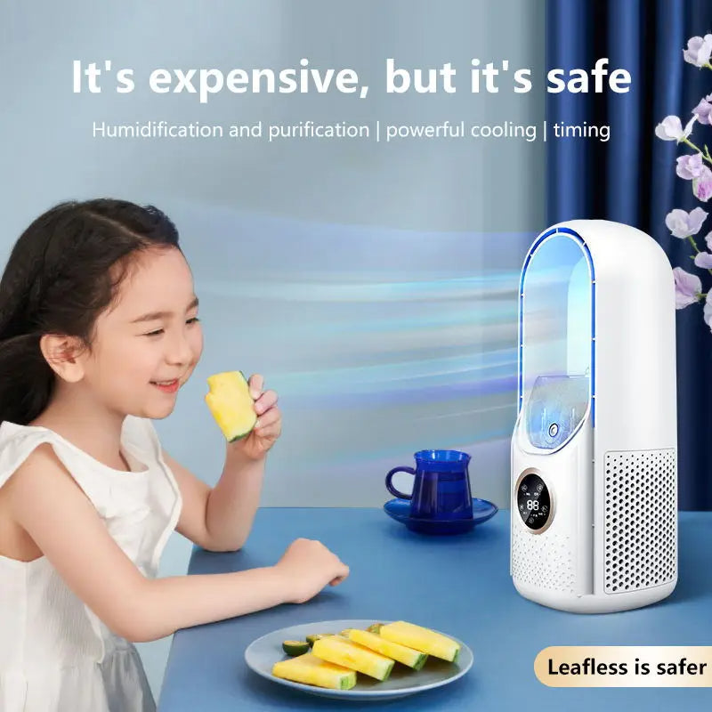 Compact Air Chiller with Adjustable Oscillation and Touch Control