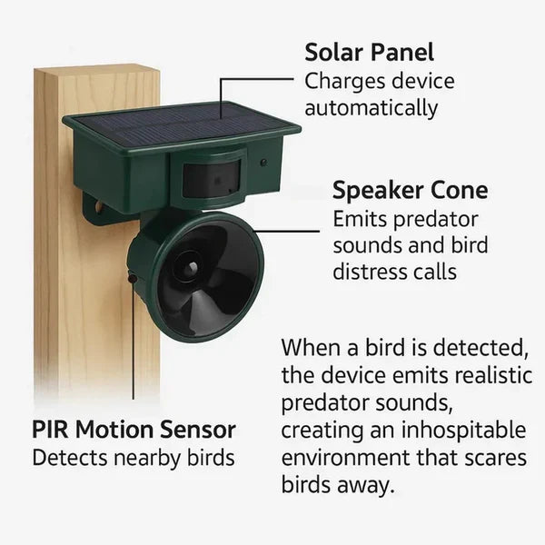 Smart Guardian Motion Detector for Bird Control in Gardens
