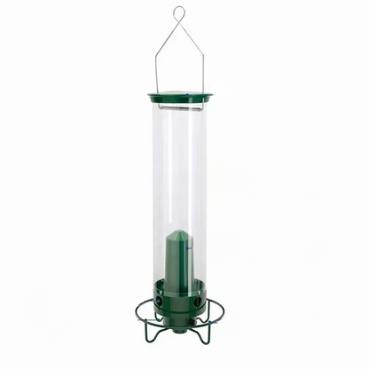 Metal Bird Feeder with Spinning Perch and Squirrel Control Mechanism