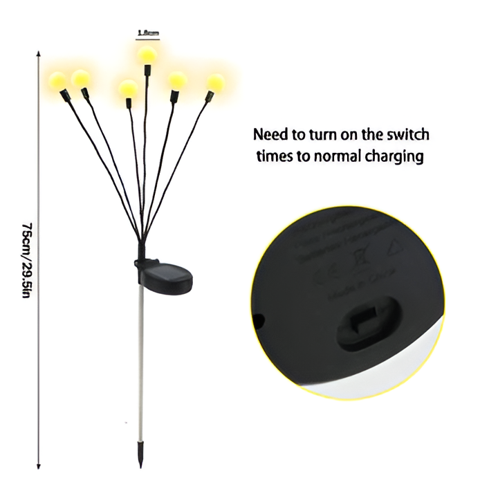 Whimsical Solar Lanterns with Flickering Glow and Adjustable Stems, 27.5 Inch Warm White