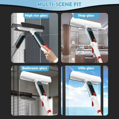 Extendable Window Cleaner with Dual Action Head and 51-Inch Reach