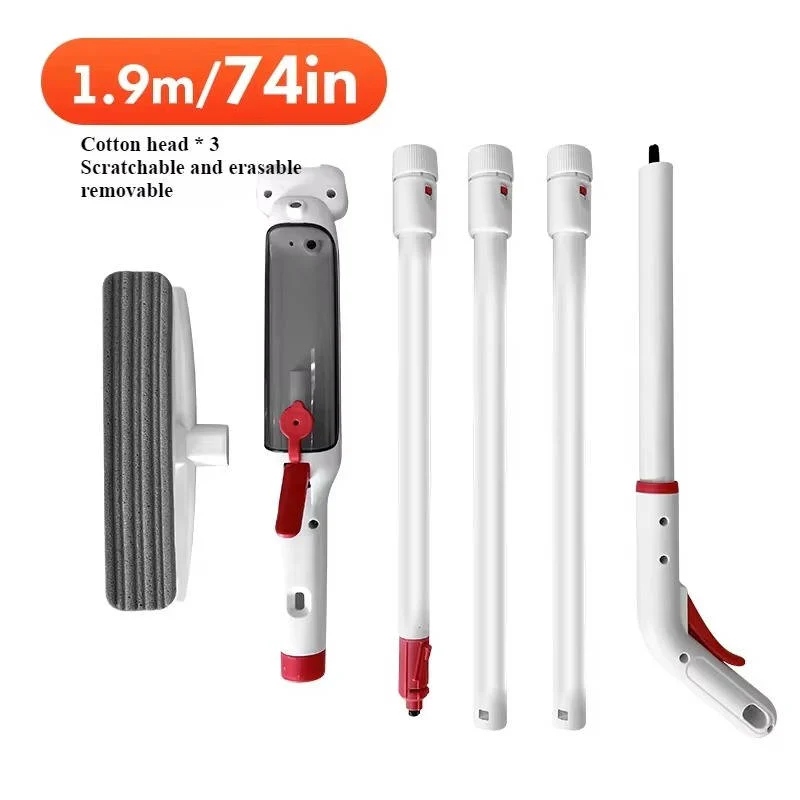Extendable Window Cleaner with Dual Action Head and 51-Inch Reach