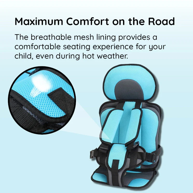 Child Car Seat Booster with Adjustable Harness and Cooling Mesh