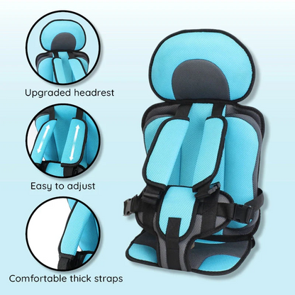 Child Car Seat Booster with Adjustable Harness and Cooling Mesh