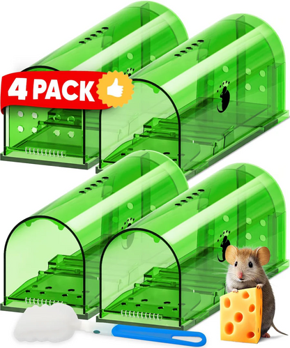 Smart Capture Rodent Traps with Hassle-Free Release, 4-Pack