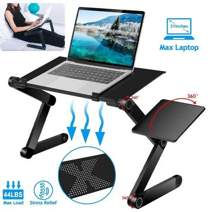 Ergonomic Laptop Elevation Station with Cool Airflow Design