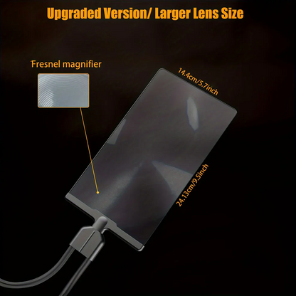 Versatile Neck-Mounted Magnifier with Adjustable Clamp and 3.93" Lens