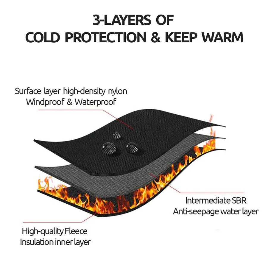 Thermal Touch Gloves with Zippered Cuffs and Enhanced Grip