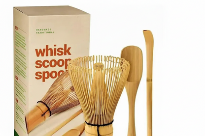 Ceramic Matcha Brewing Set with Bamboo Whisk & Spoon