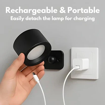 Versatile Wireless Wall Lamp with 360° Adjustability and Touch Controls