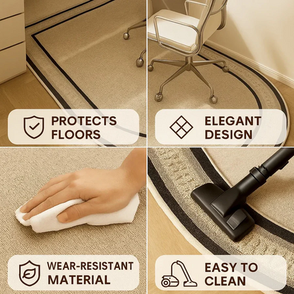 Durable Chair Mat for Smooth Movement on Hard Surfaces, 35x24 in