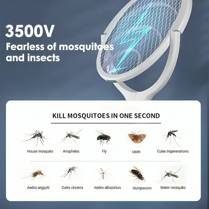 Rechargeable Insect Zapper with Adjustable Angles and Five Functions