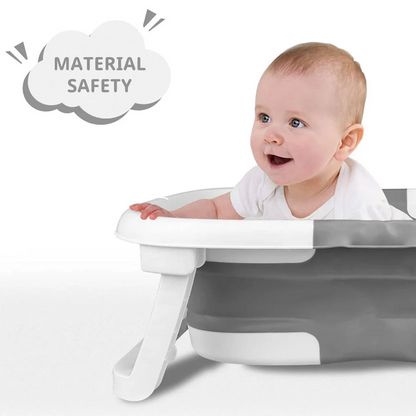 Portable Baby Bath Tub with Temperature Indicator & Soft Liner