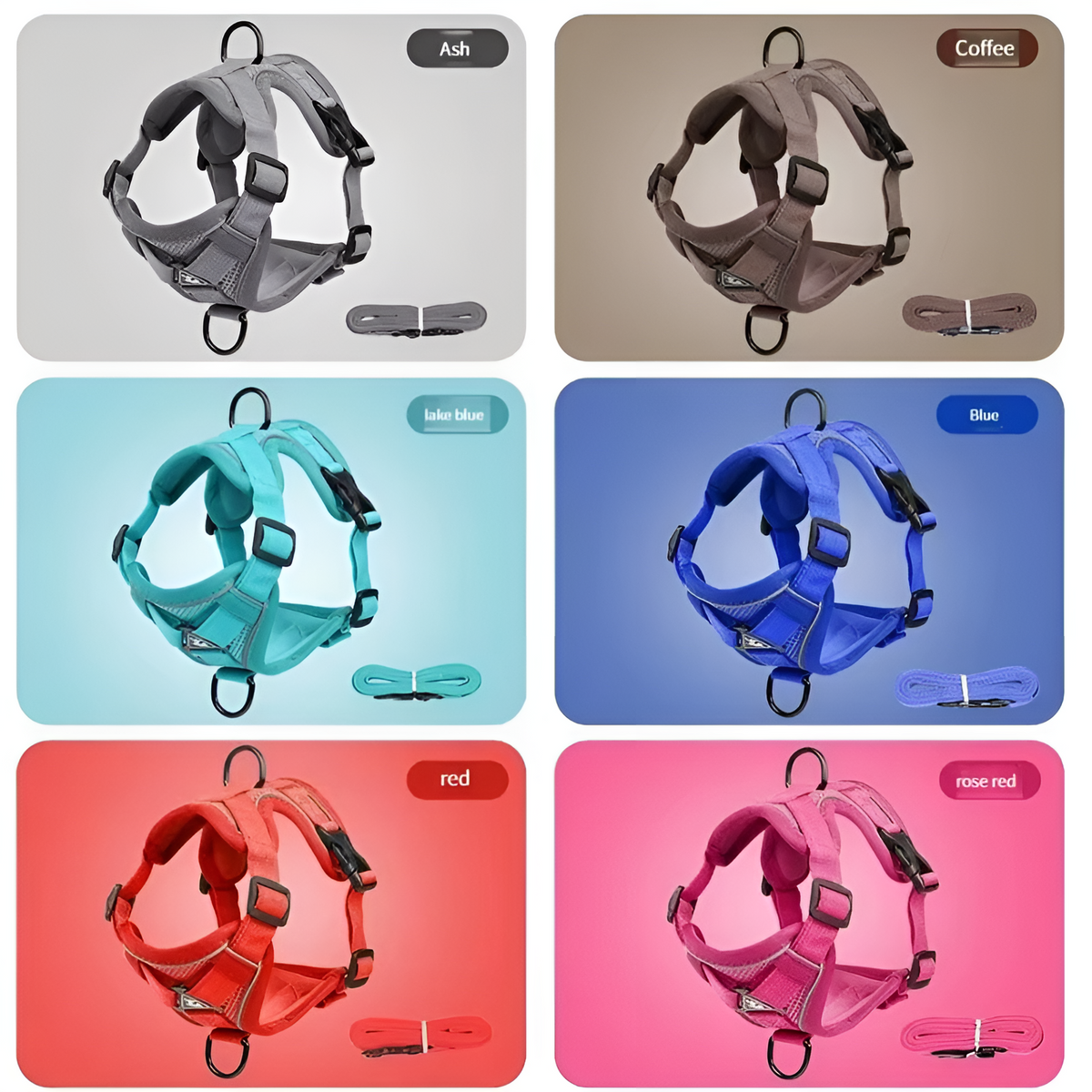Adjustable Safety Harness and Leash for Cats with Reflective Safety Features