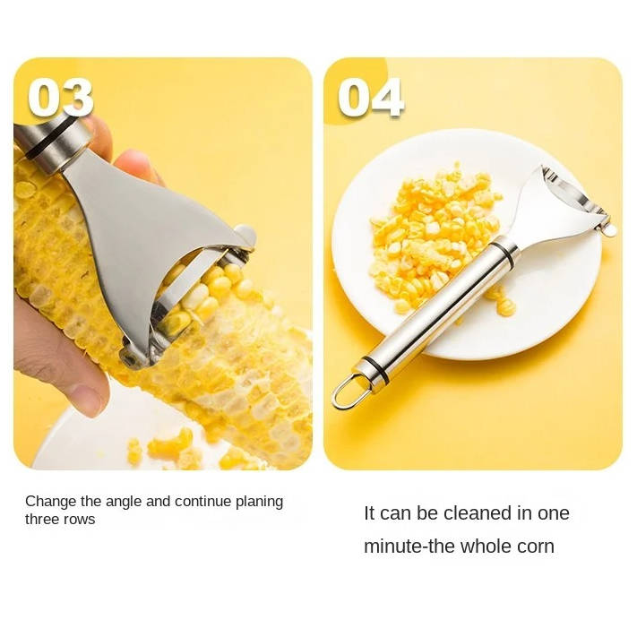 Effortless Corn Kernel Remover with Serrated Steel Blade