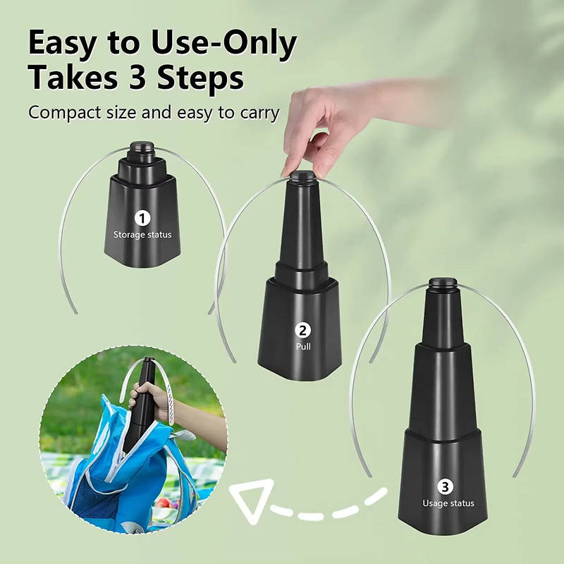 Set of 4 Portable Bug Repellent Fans for Dining Spaces