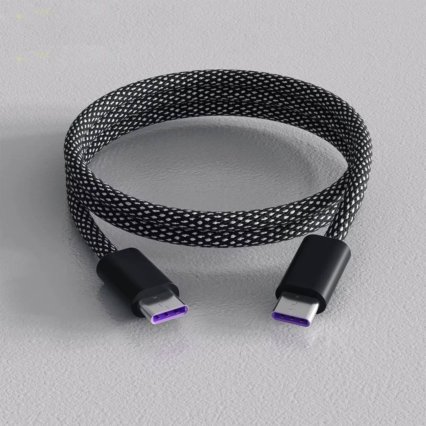 3.3ft Braided Charging Cable with Magnetic Ends and Self-Coiling Design