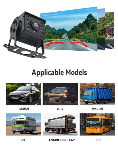 4.3 Inch Backup Monitor with Wireless Reverse Camera for Vehicles, 170° Lens, IP68