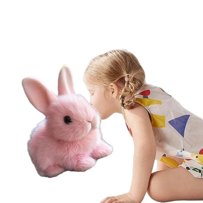 Cuddly Hopping Bunny with Touch and Voice Features