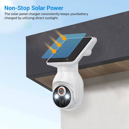 Wireless Solar-Powered Security Camera with 2K HD Night Vision
