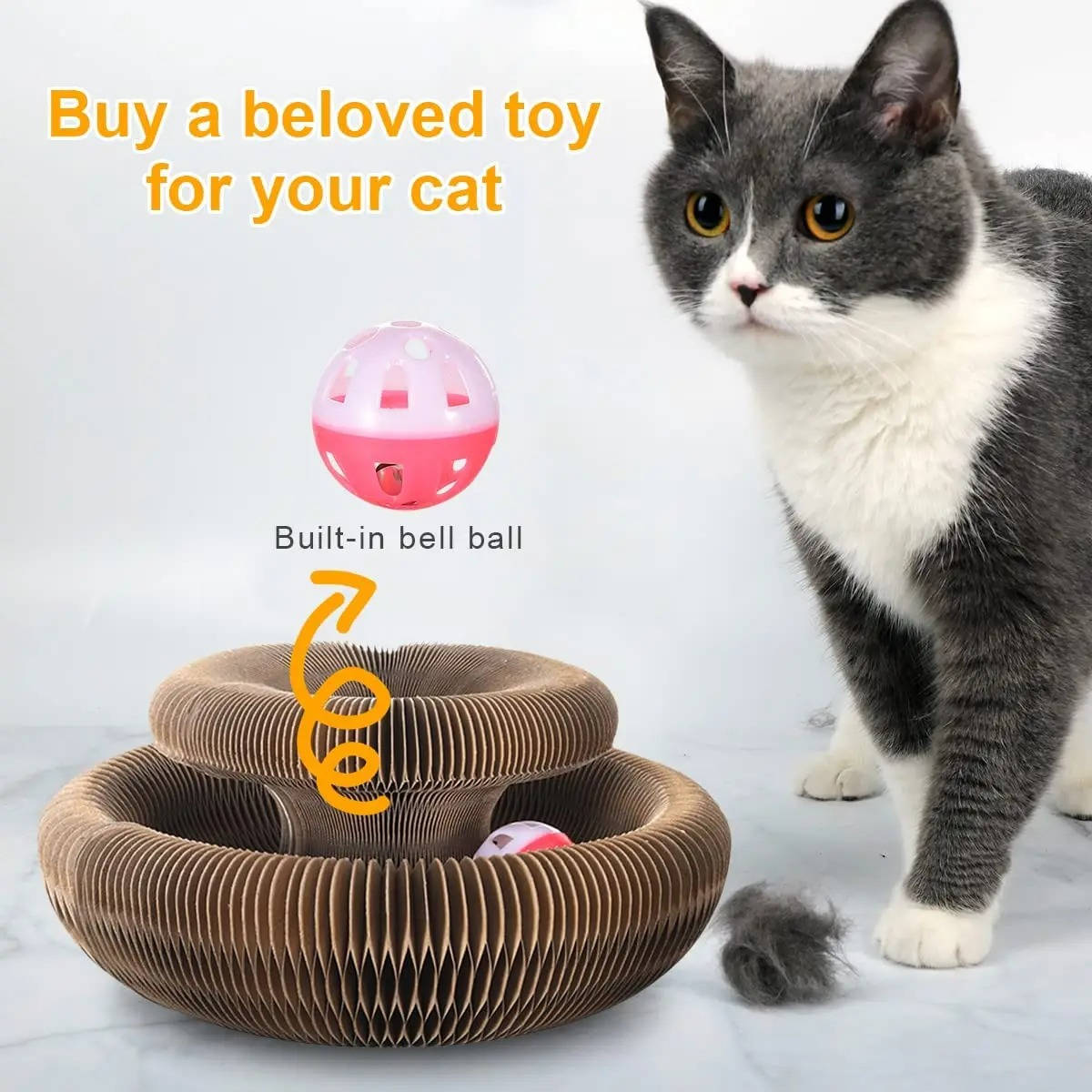 Dynamic Cat Clawing Station with Interactive Play Track