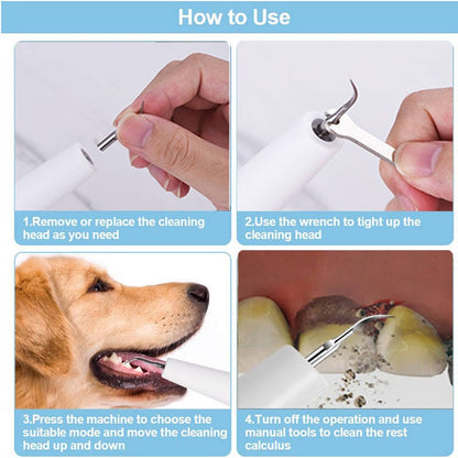 Rechargeable Canine Oral Care Device with LED Illumination and Gum Sensor
