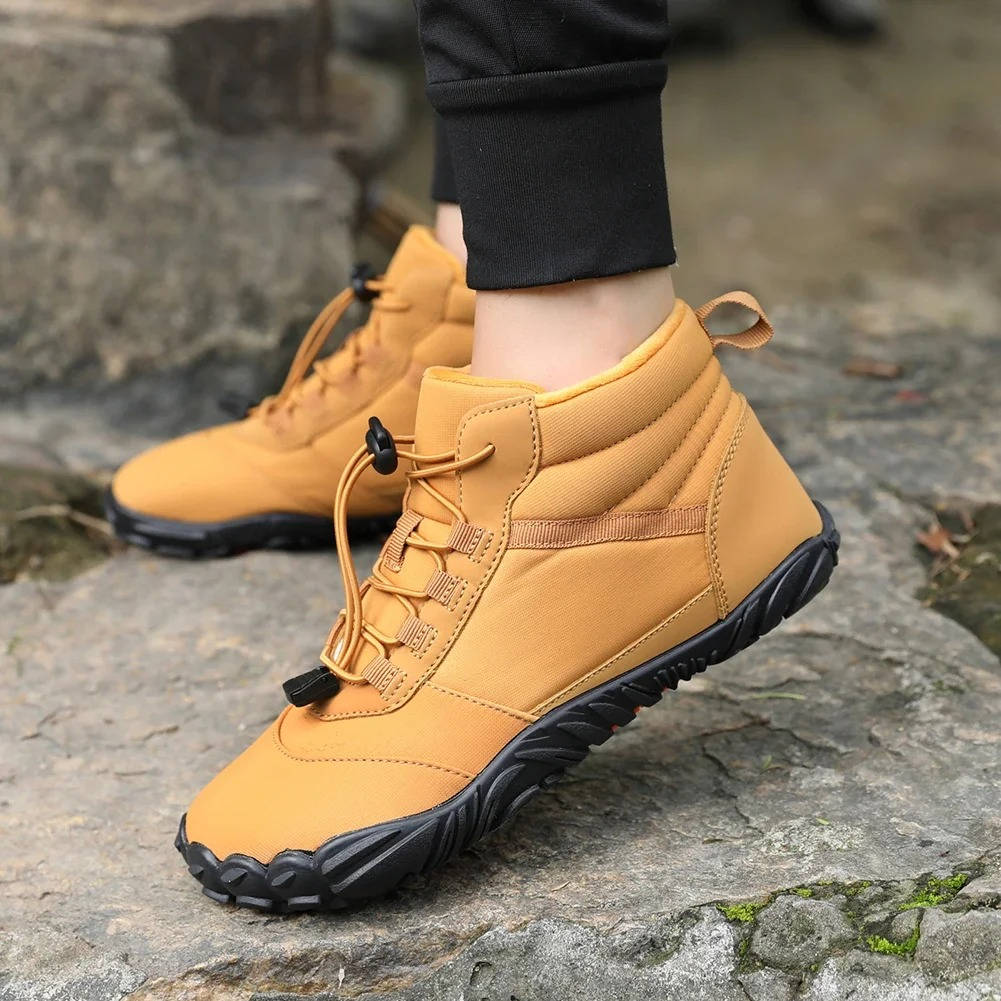 Insulated Winter Boots for Men - Waterproof, Snowproof, Fleece Lined, Wide Toe Box, Zero Drop
