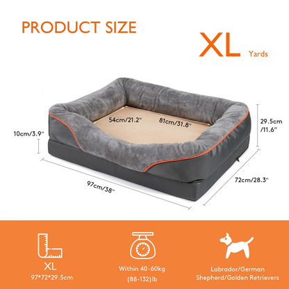 Comfort Haven Orthopedic Dog Bed with Washable Cover