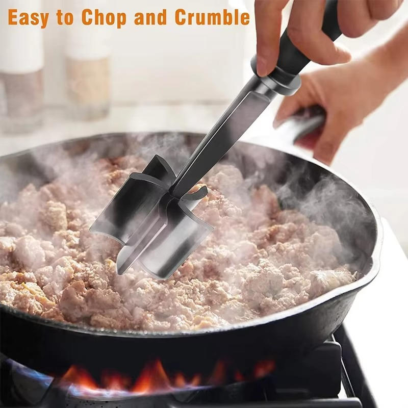 Ultimate Meat Smasher with Five Sharp Blades and Comfort Grip