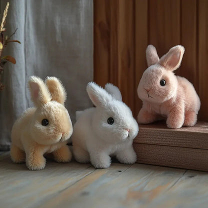 Cuddly Hopping Bunny with Touch and Voice Features