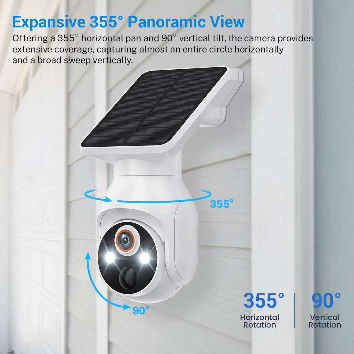 Wireless Solar-Powered Security Camera with 2K HD Night Vision